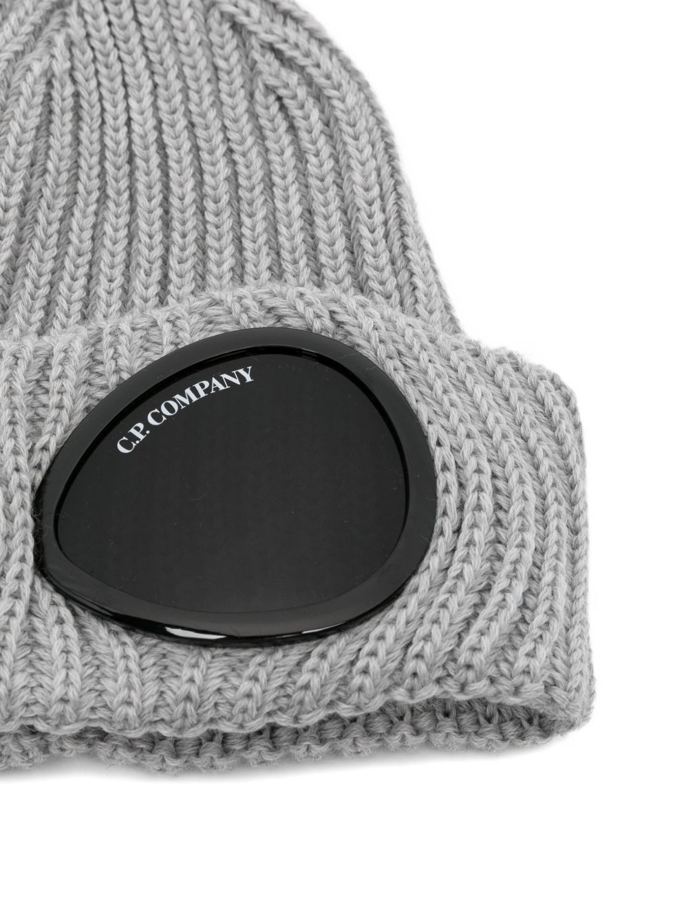 goggle-detail wool beanie hat - 2