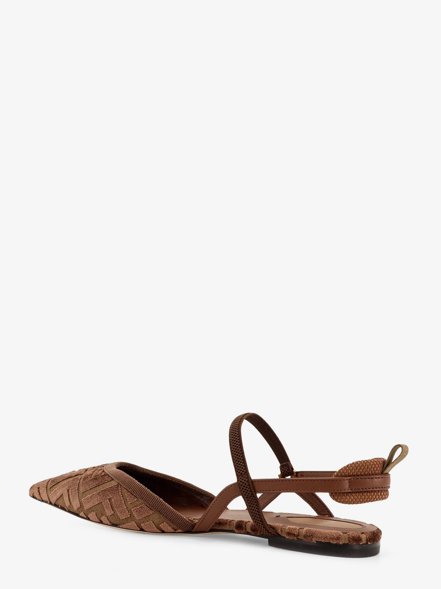 FF JACQUARD VELVET SLINGBACK BALLERINAS - 3