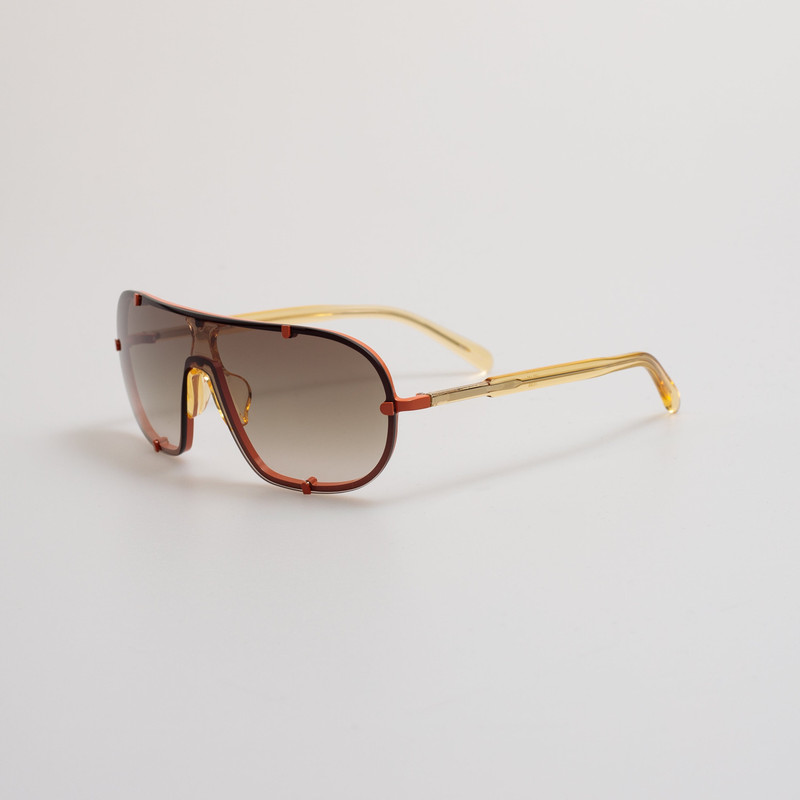 Dries Van Noten Aviator Sunglasses in Rust outlook