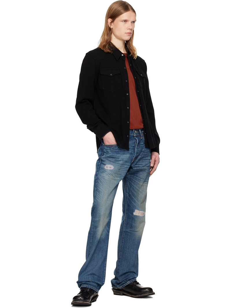 RRL by Ralph Lauren Blue Slim Boot Sutton Repaired Selvedge Jeans outlook