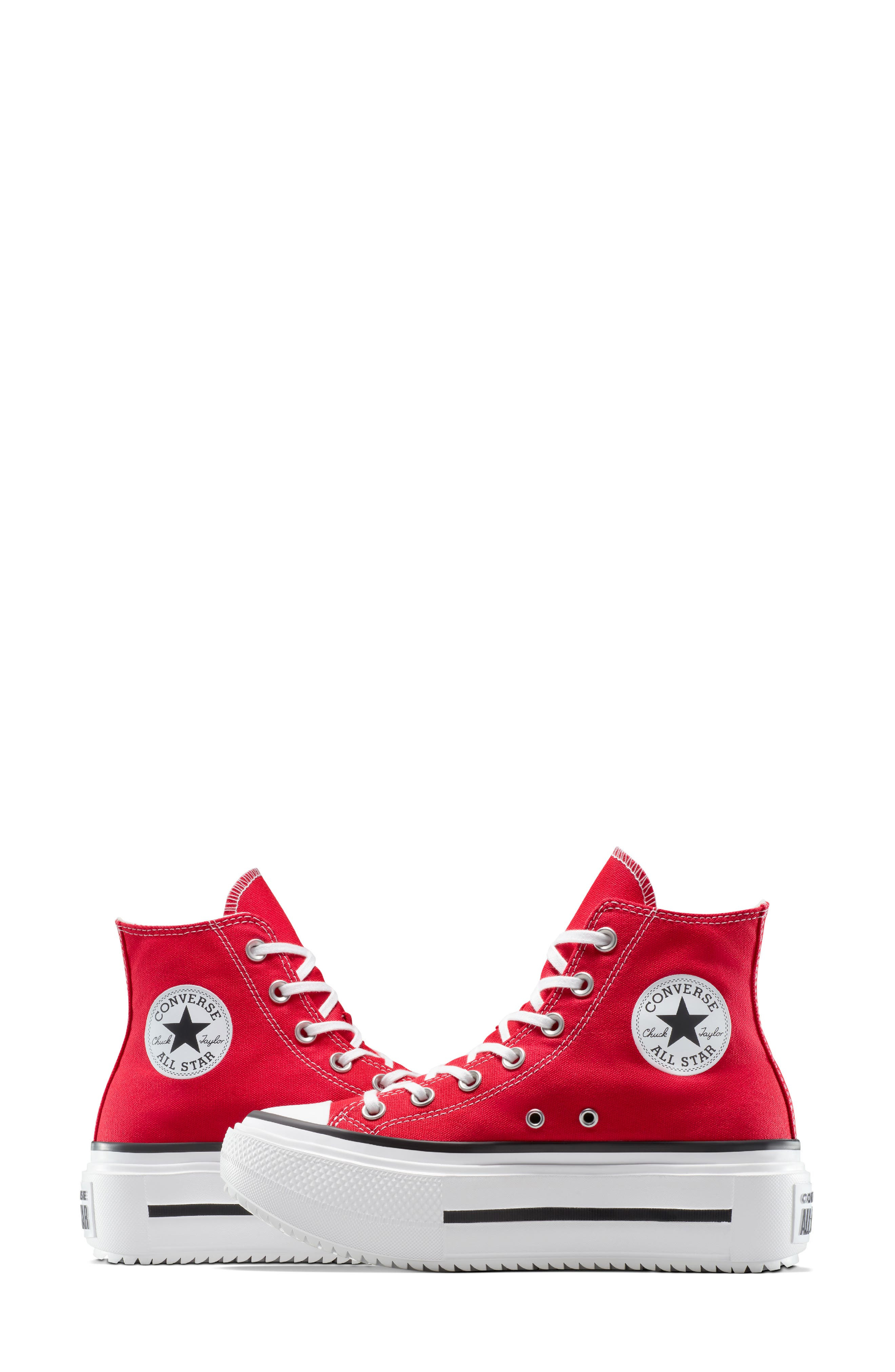 Converse Gender Inclusive Chuck Taylor All Star Lift Canvas High Top Platform Sneaker in Red/black/w - 6