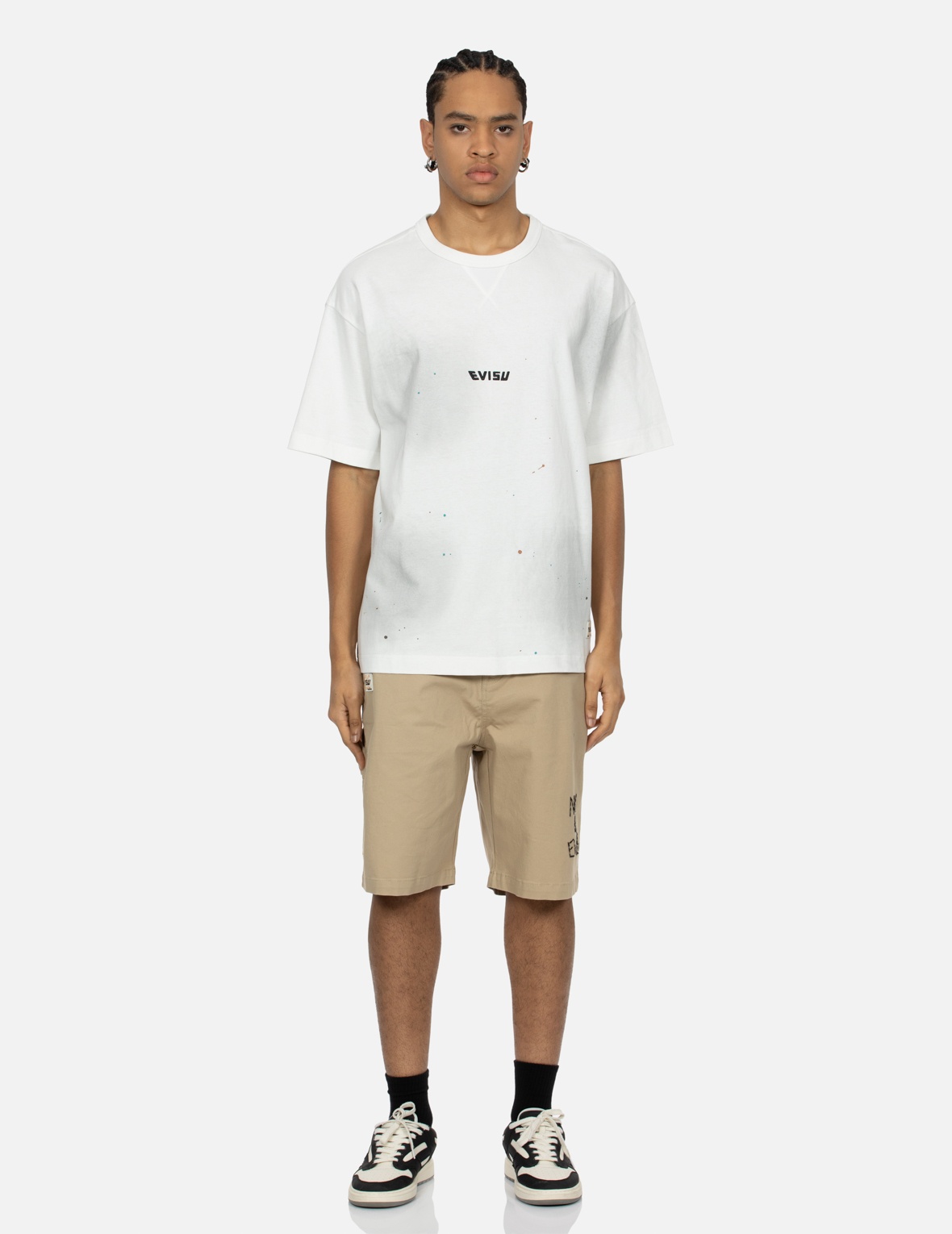 LOGO EMBROIDERY AND MULTI-PRINT LOOSE FIT T-SHIRT - 6