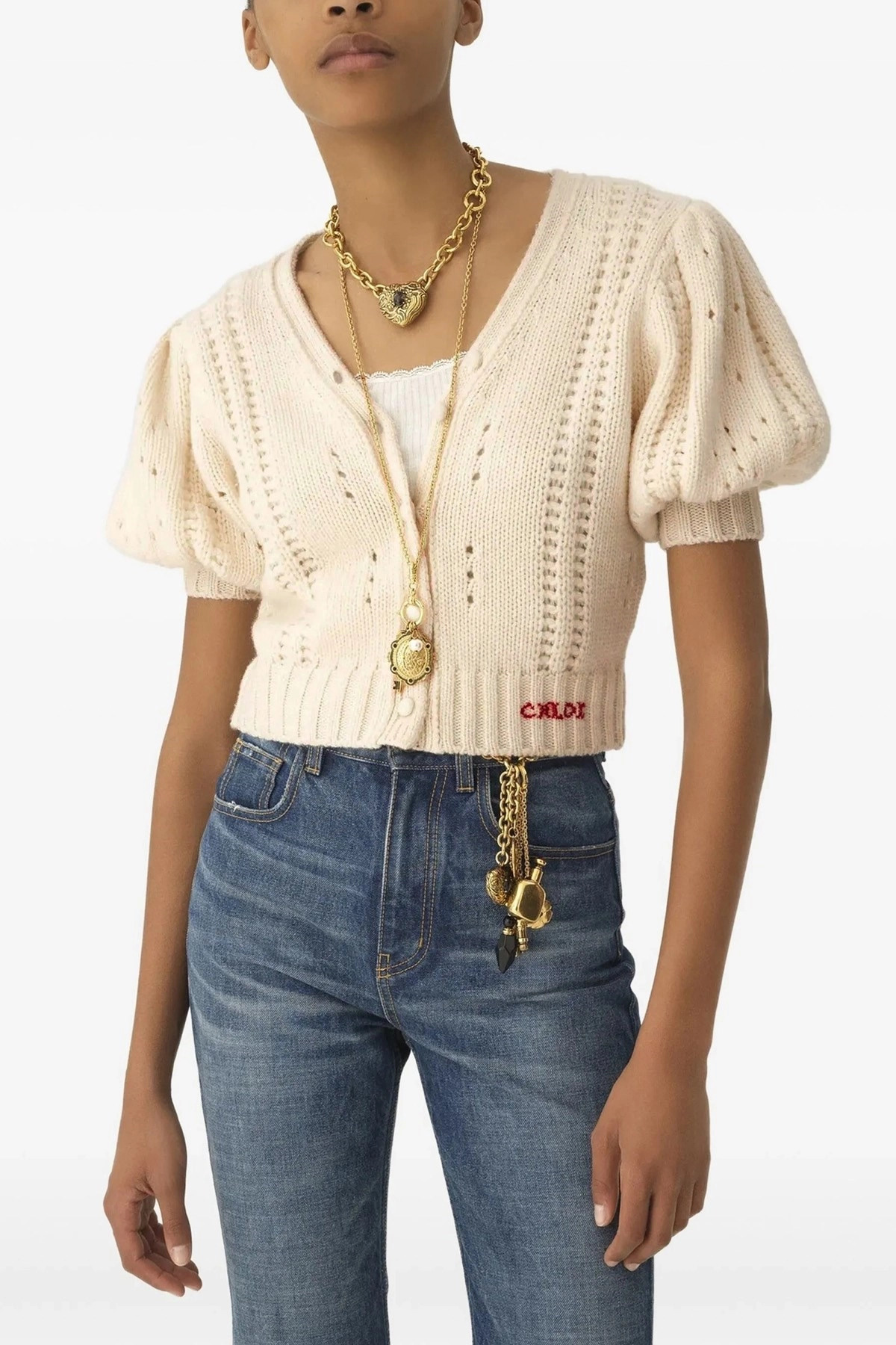 Jacquard logo cardigan - 2