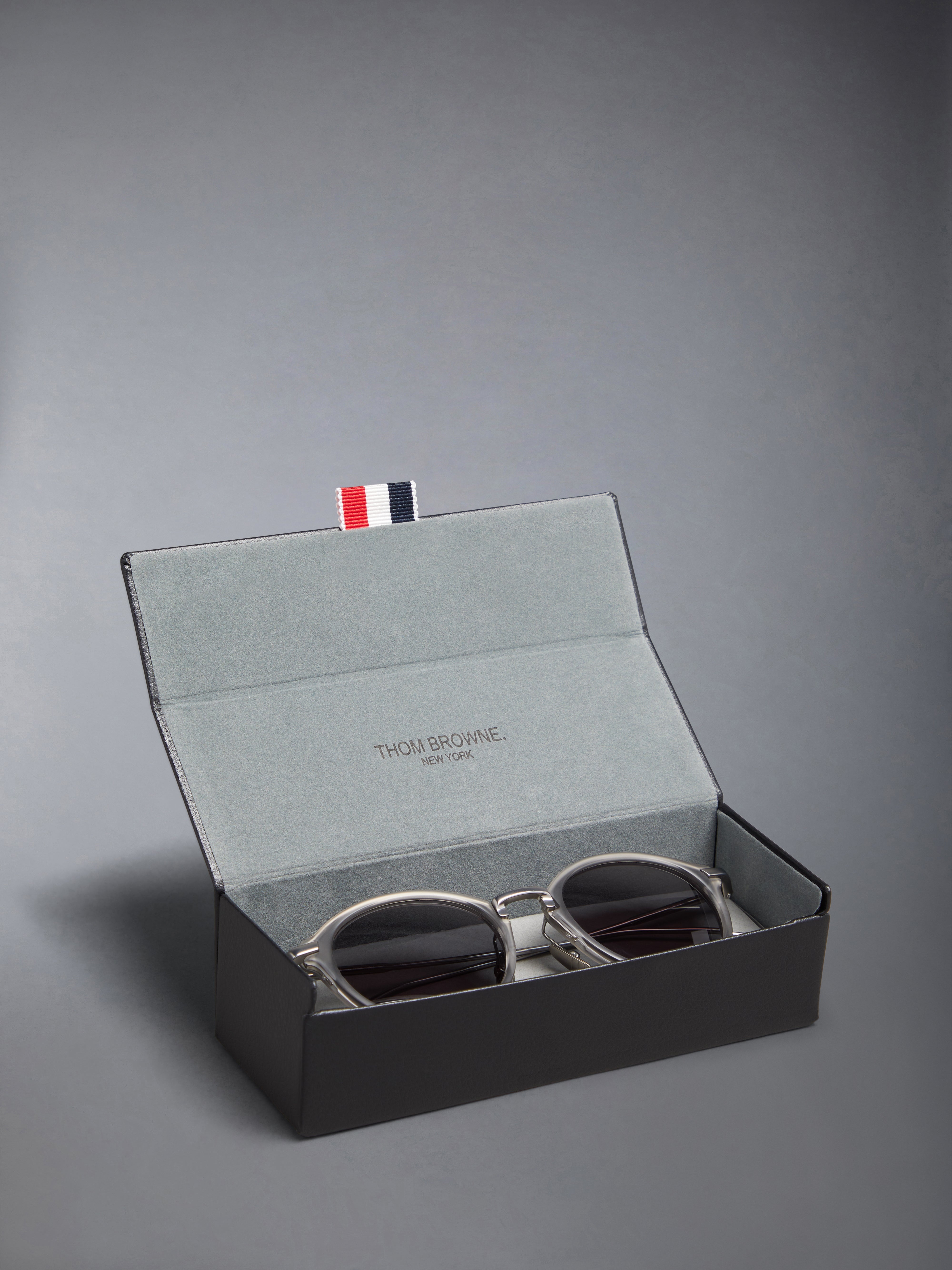 ACETATE AND TITANIUM ROUND SUNGLASSES - 8