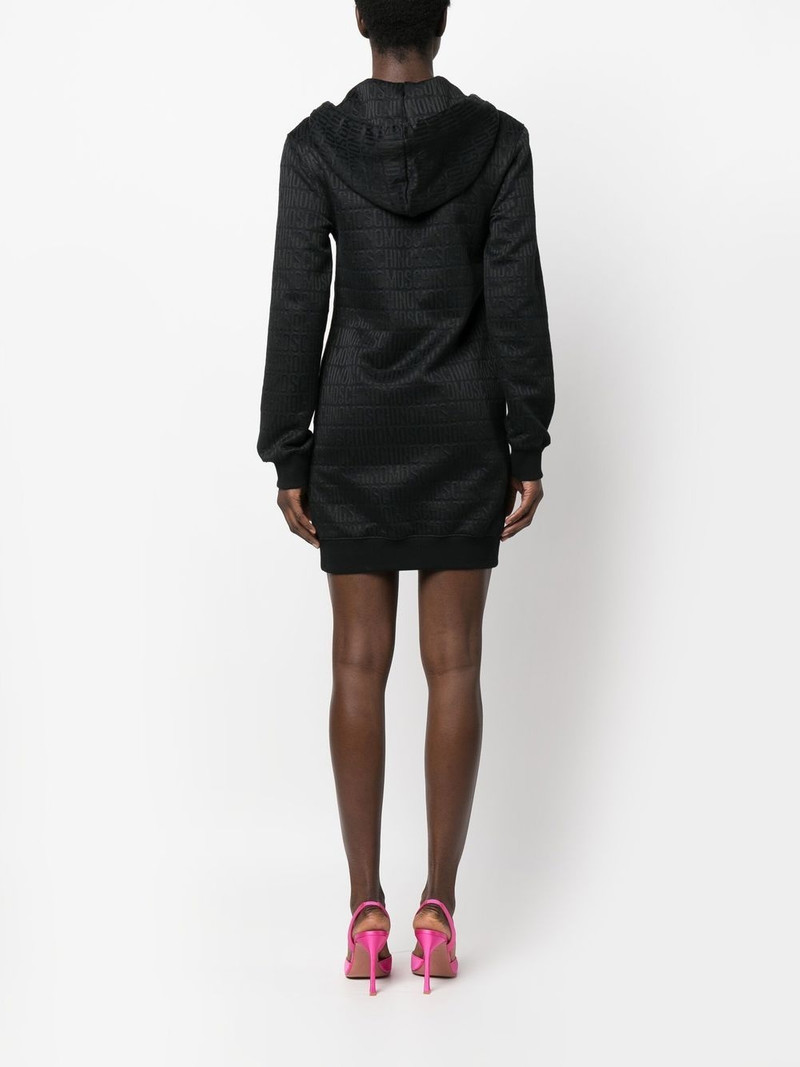 monogram logo-print hoodie dress 4