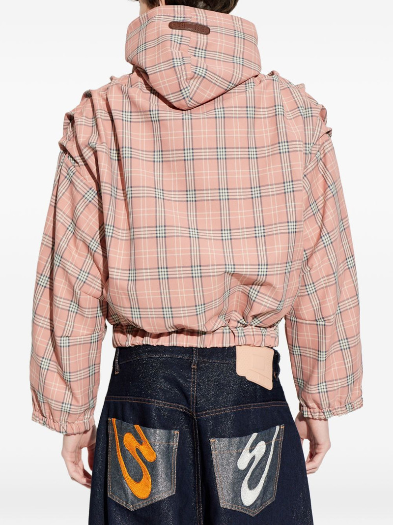 hooded check jacket 4