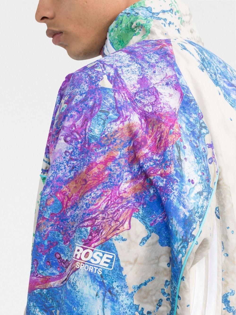 abstract-print lightweight jacket - 5