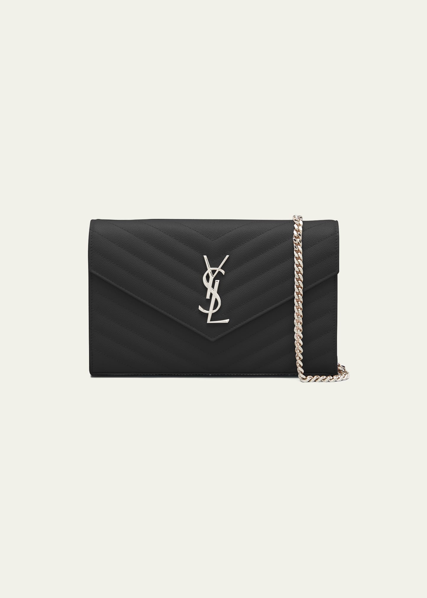 Monogram Large Grain de Poudre Calfskin Wallet on Chain - 4