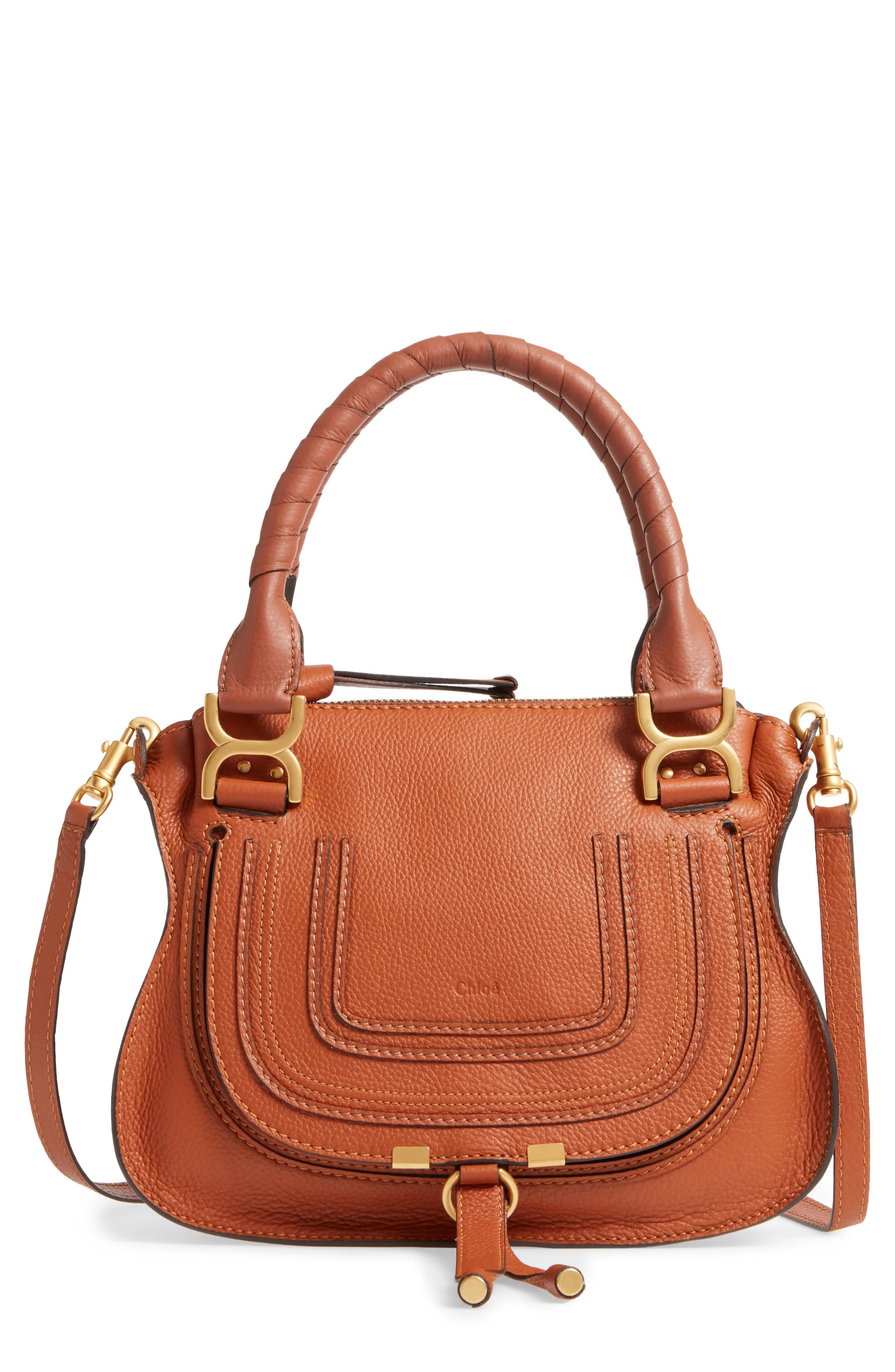 Small Marcie Leather Satchel - 1