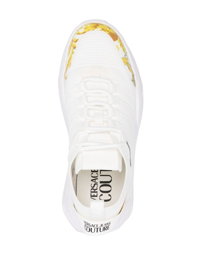 baroque-print leather sneakers 4