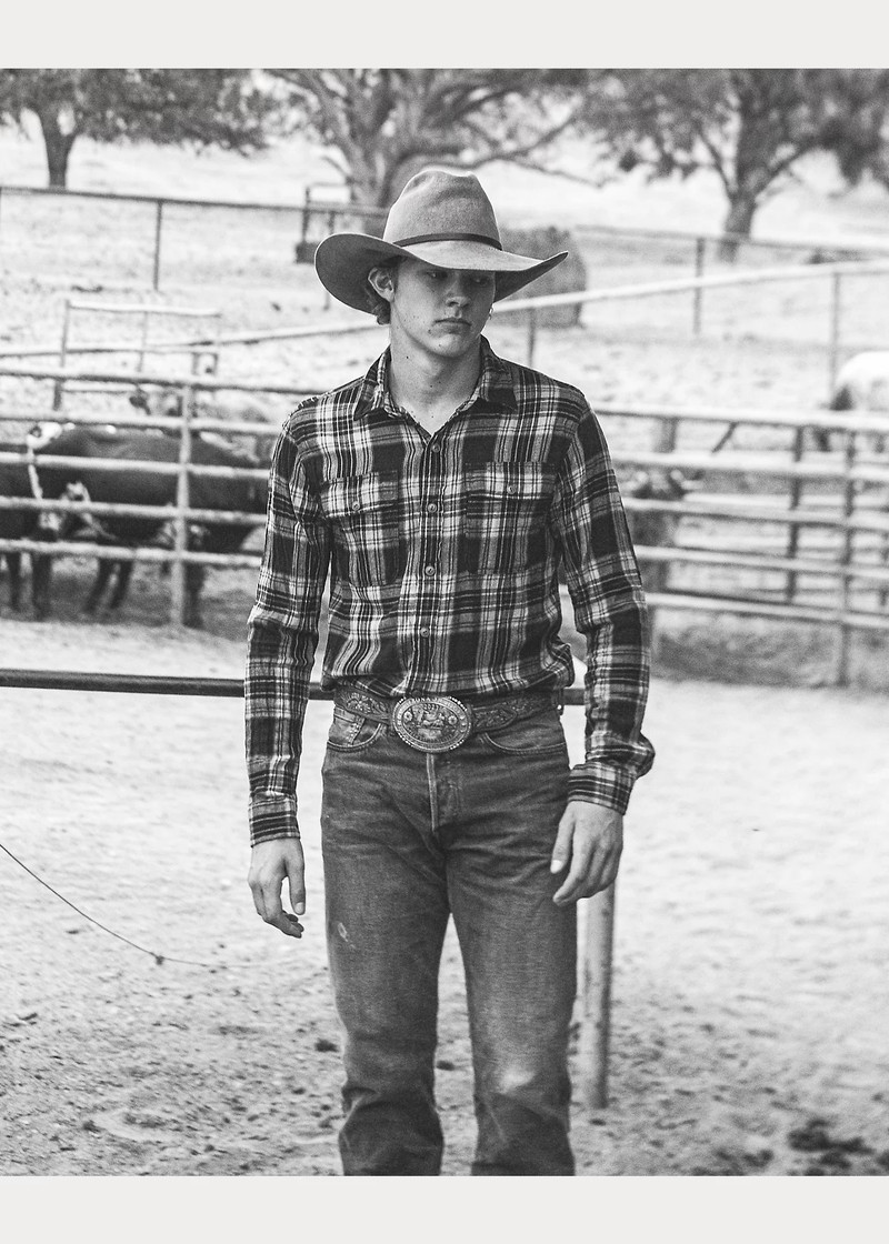 Plaid Cotton-Linen Workshirt 7