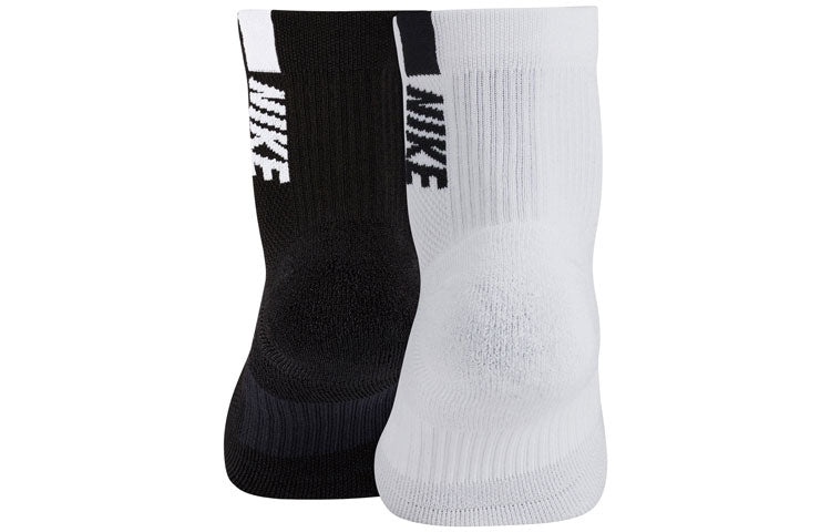 Nike Multiplier Running Ankle Socks (2 Pair) White/Black SX7556-906 - 3