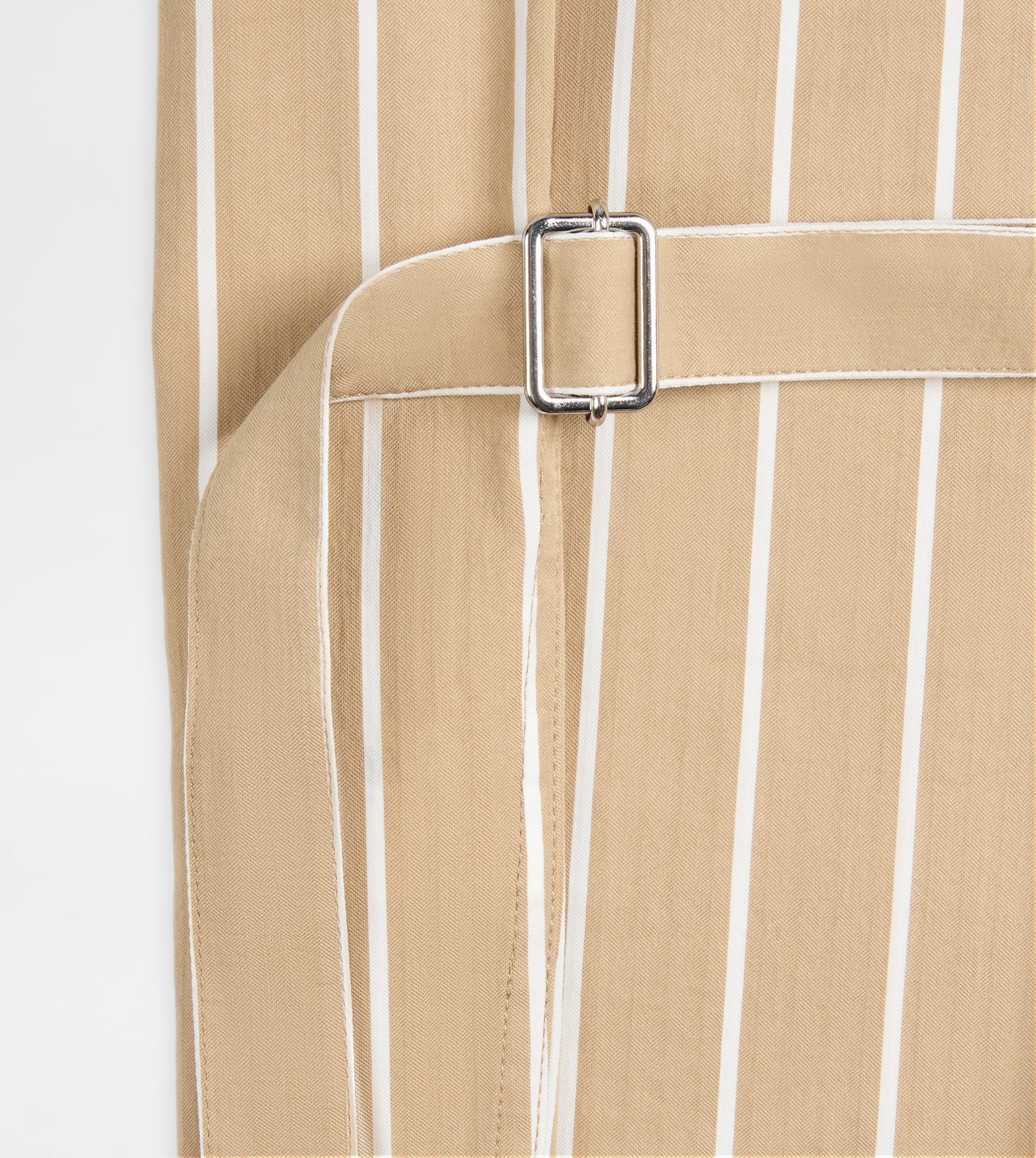 SHIRT IN COTTON - BEIGE, WHITE - 7
