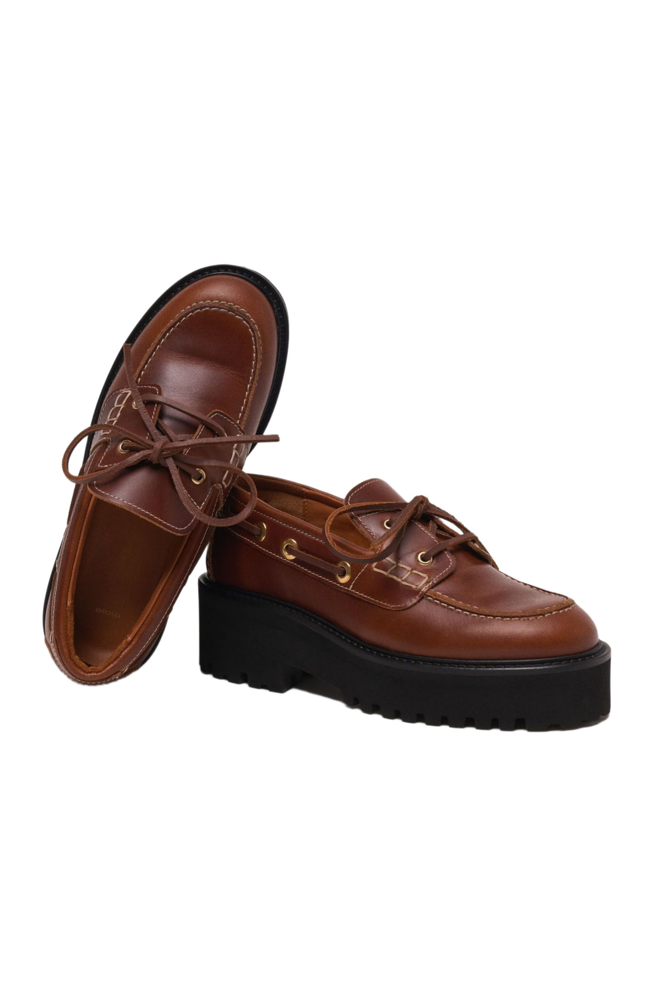 maje Boat shoes with chunky sole in Brown at Nordstrom - 3