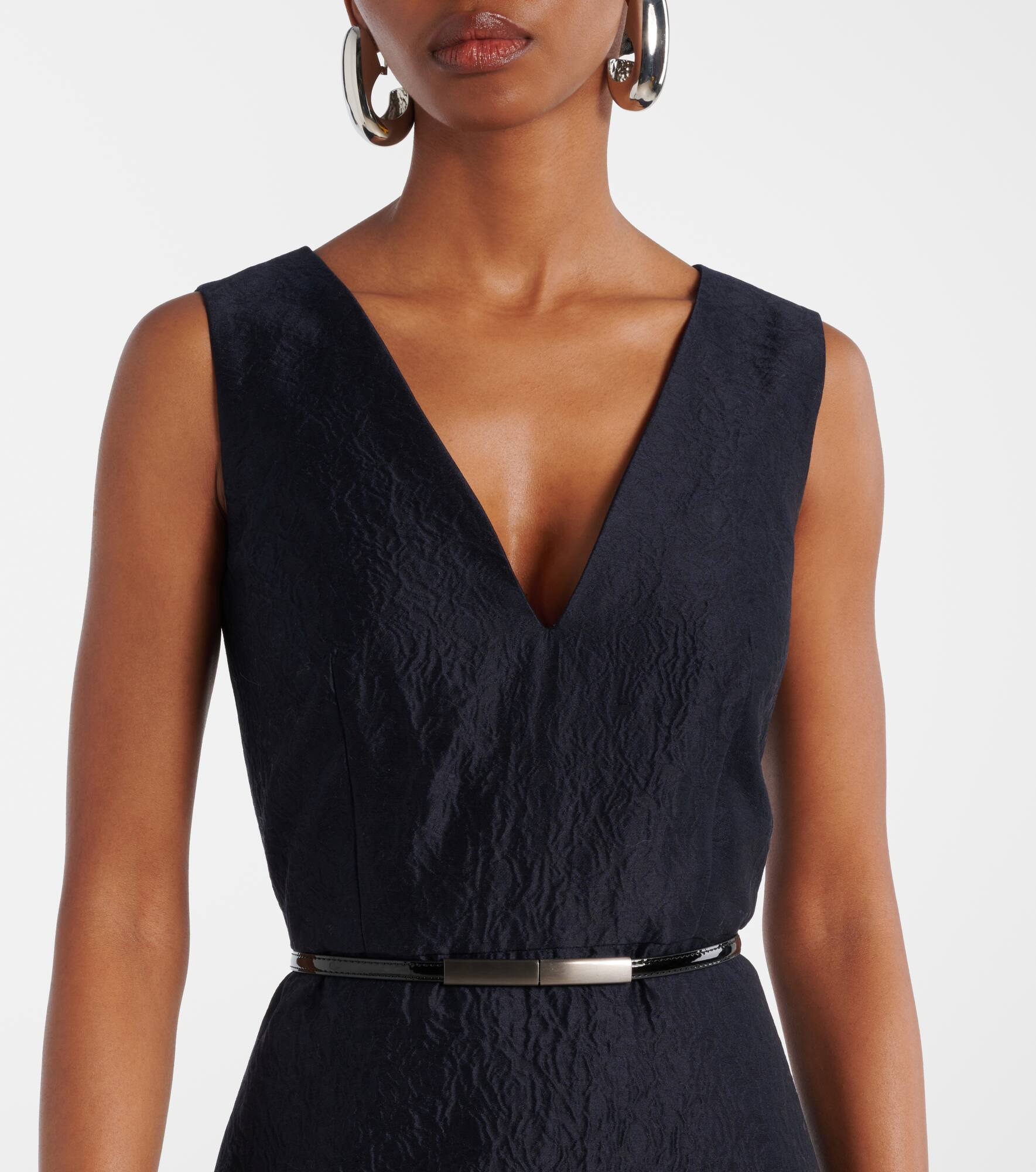 Lyon cotton and silk-blend cloqué midi dress - 4