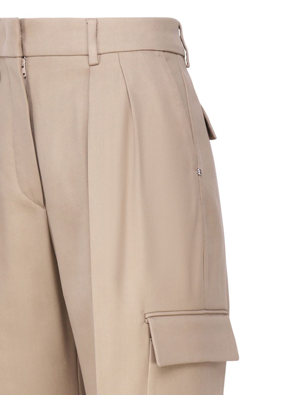 pleat-detail cargo trousers - 3