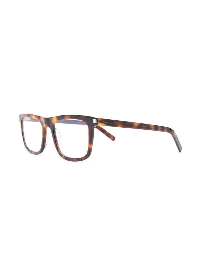 SAINT LAURENT tortoiseshell-effect glasses outlook