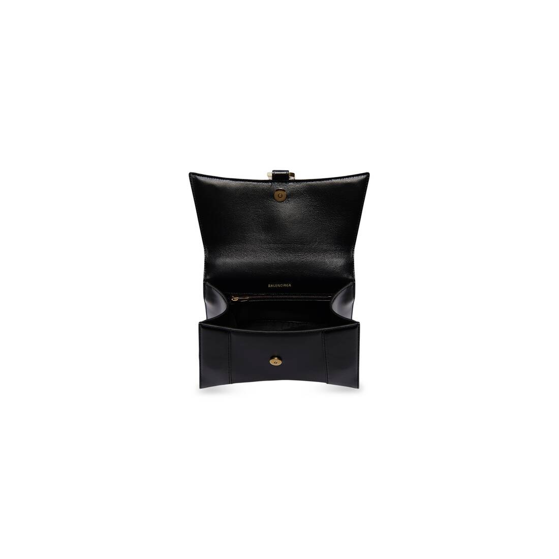 Women's Hourglass Small Handbag Box in Black - 4
