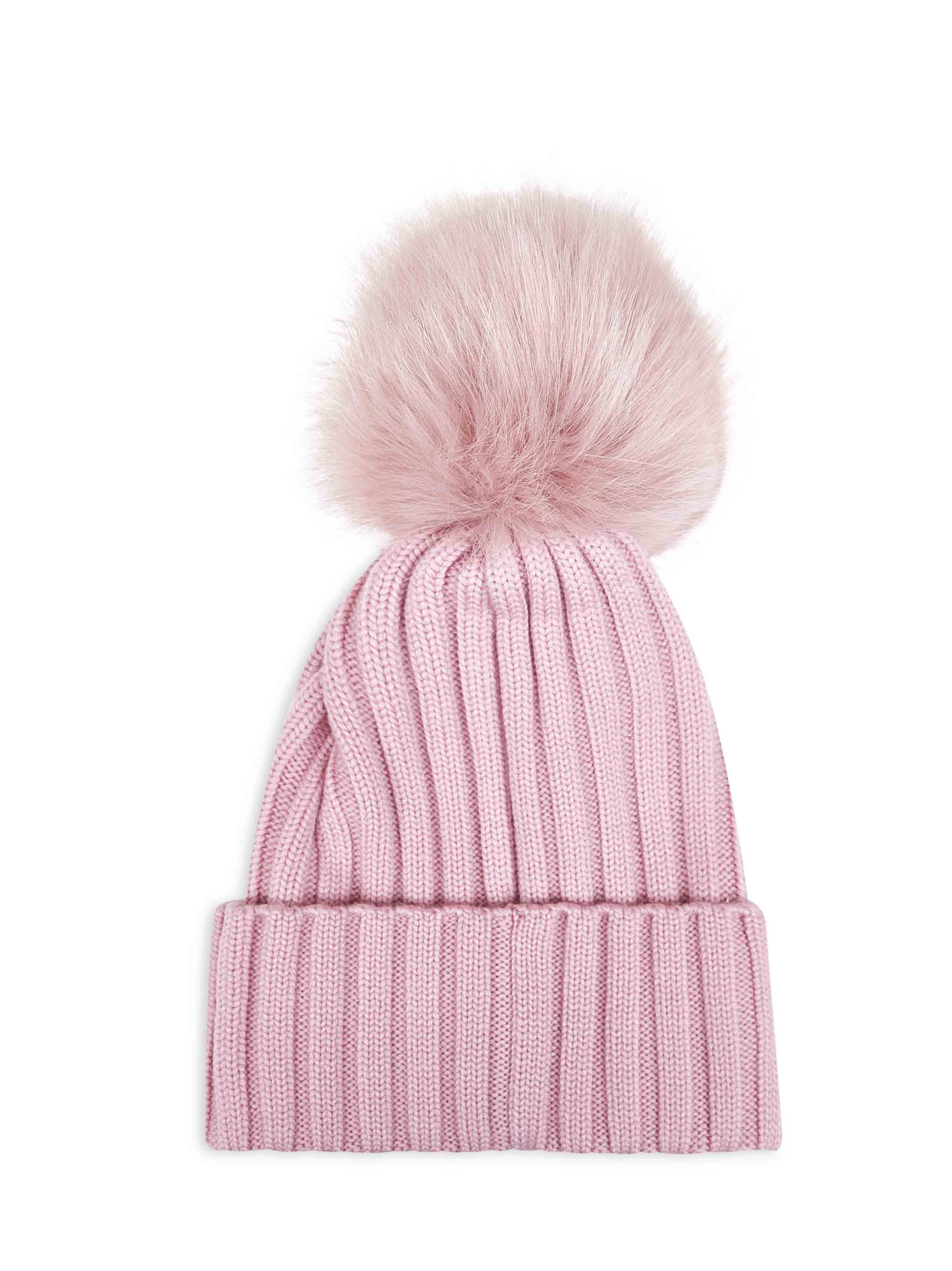 Pink wool pom pom beanie - 2
