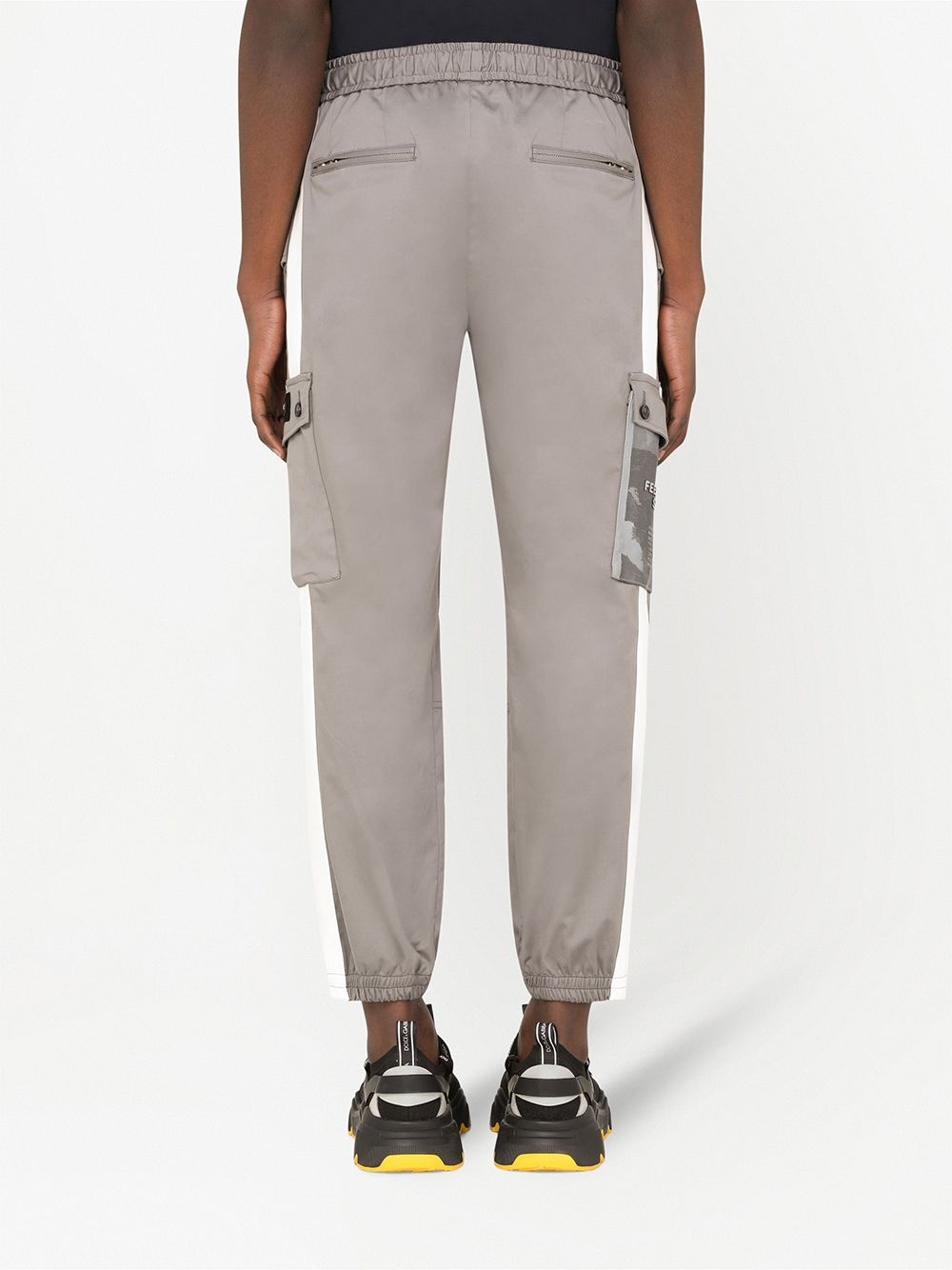 camouflage-panelled cargo trousers - 4