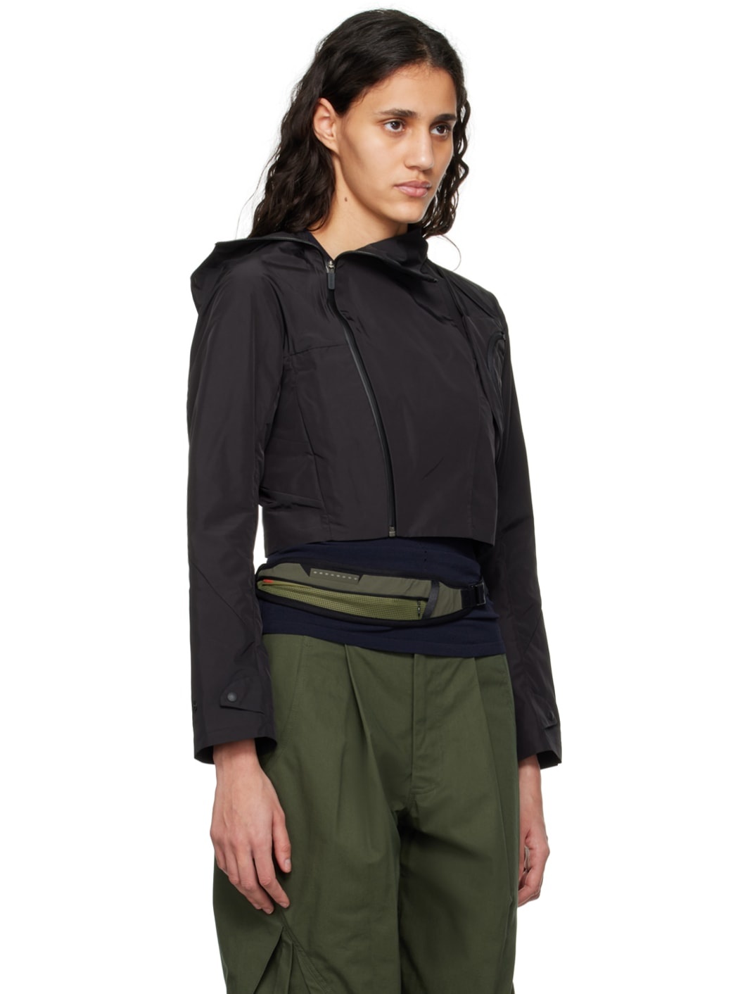 Black Cropped Jacket - 2