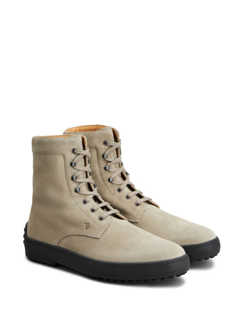 Tod's suede combat boots outlook