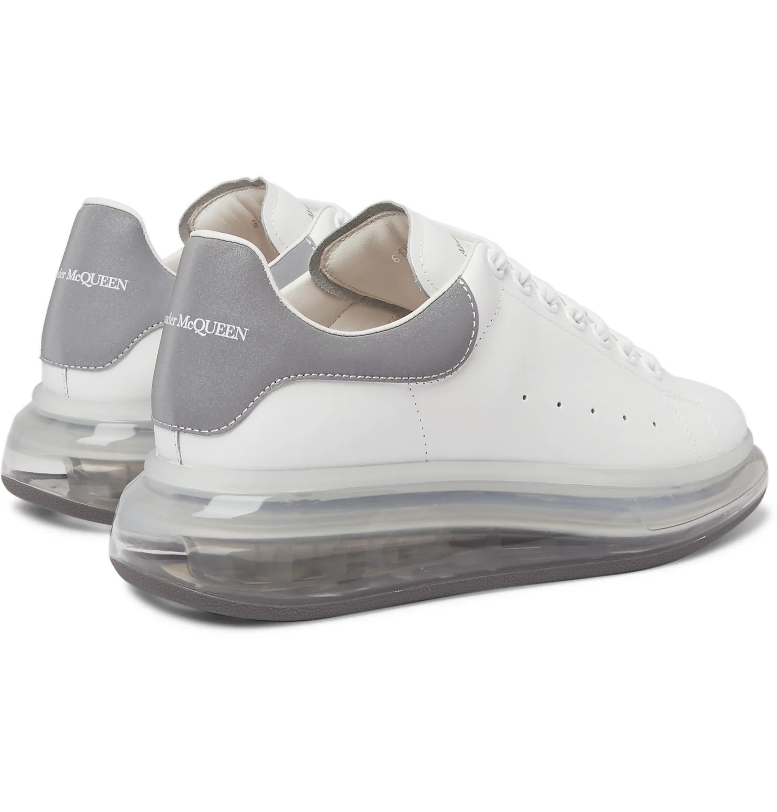 Exaggerated-Sole Reflective-Trimmed Leather Sneakers - 6