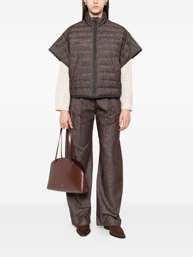Brunello Cucinelli quilted zip-front jacket outlook