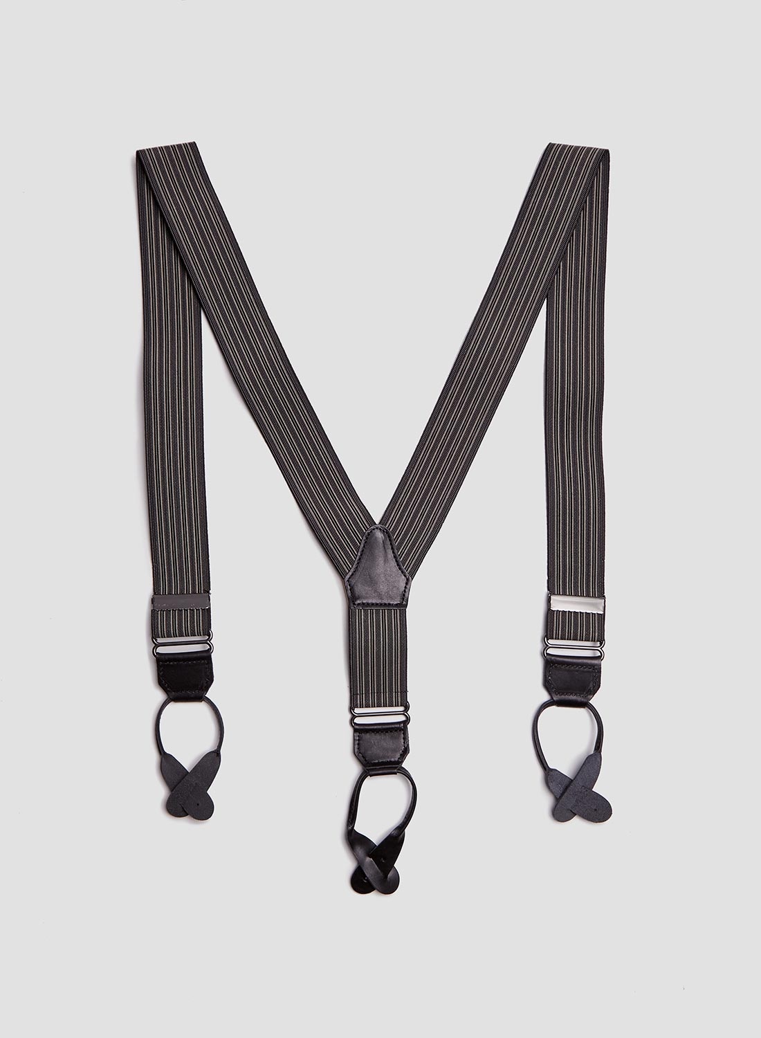 Adjustable Costume Classic Braces Stripe Black - 2