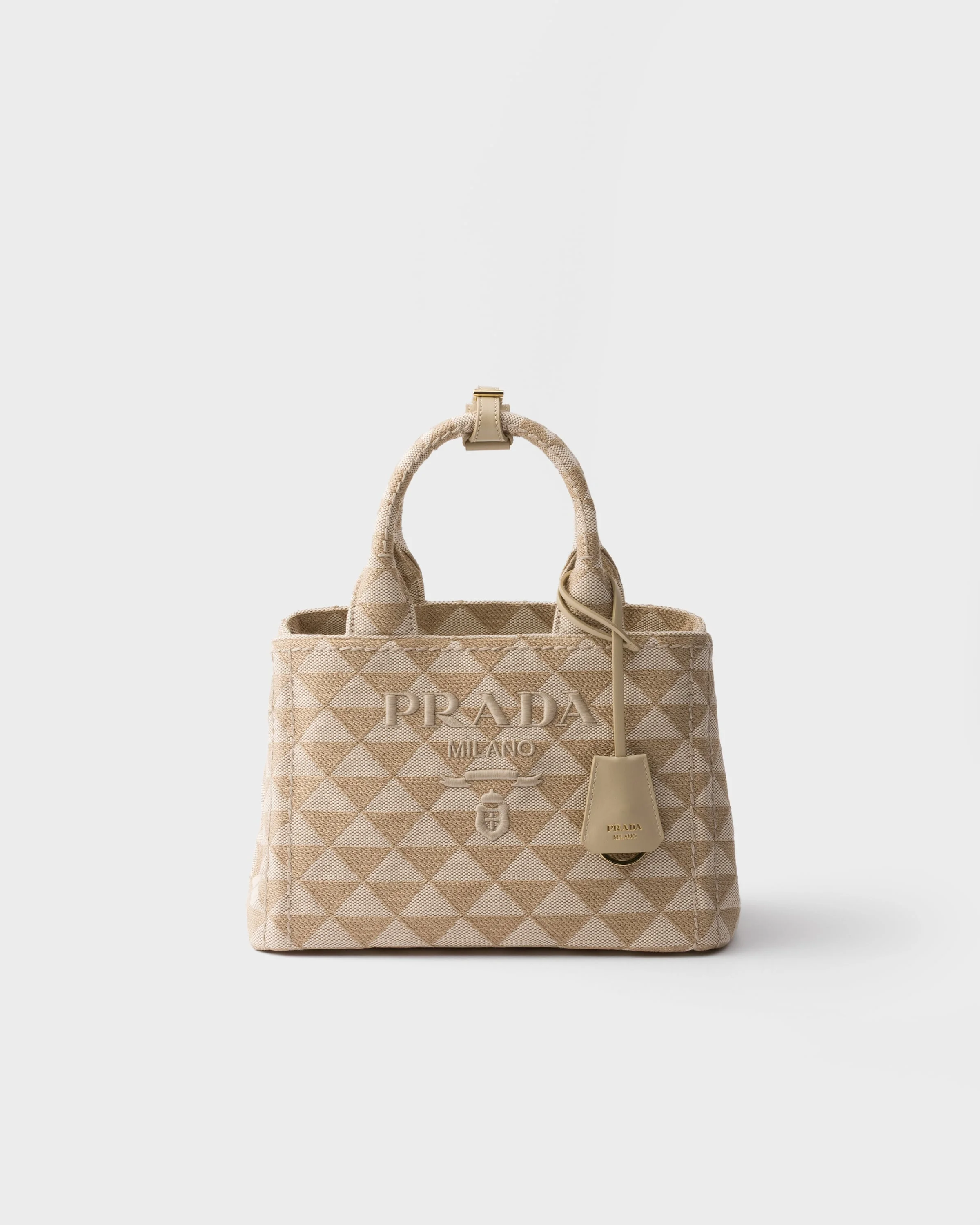 Small embroidered fabric handbag - 1