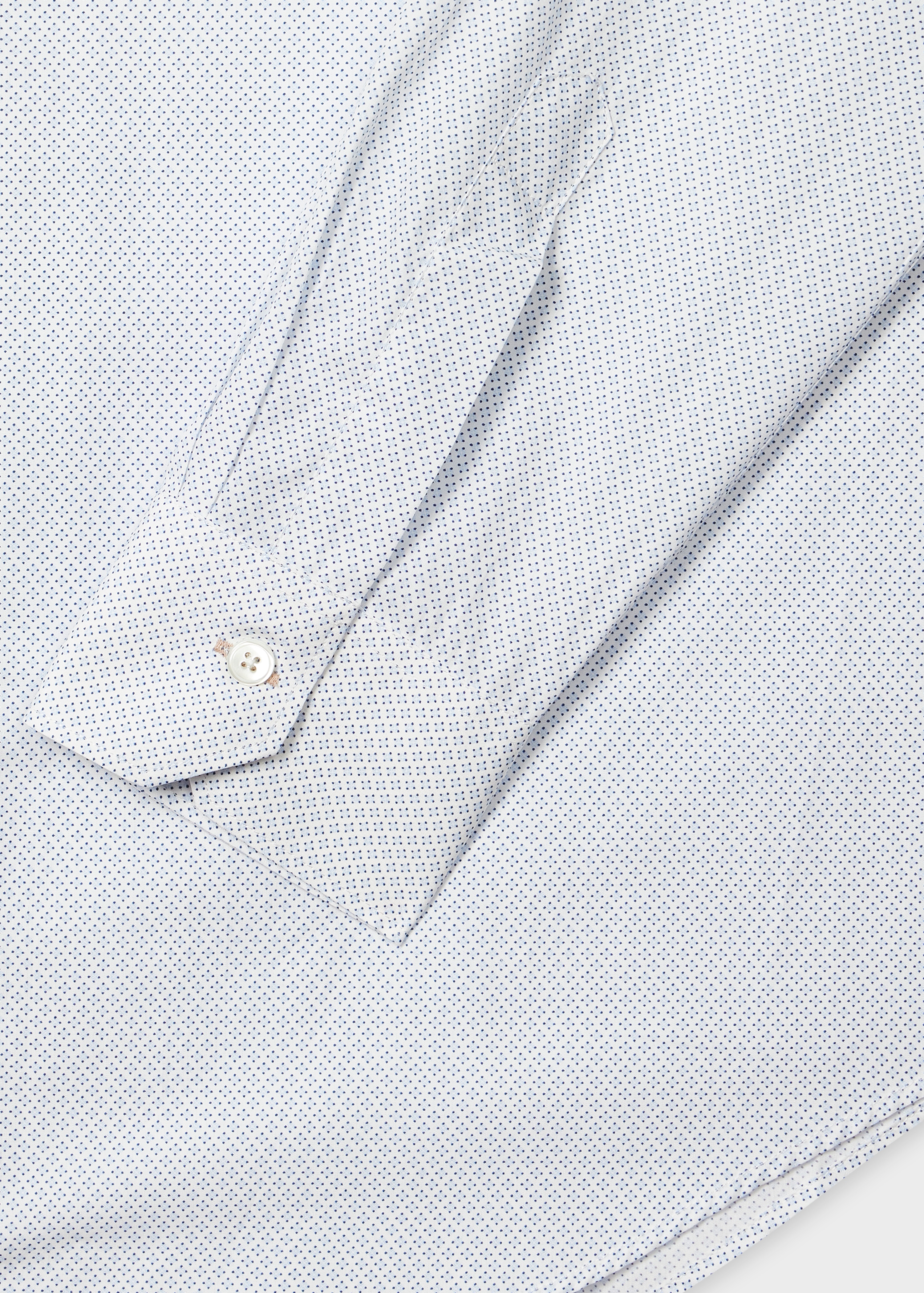 Light Blue Tailored-Fit 'Micro Geometric' Print Shirt - 2