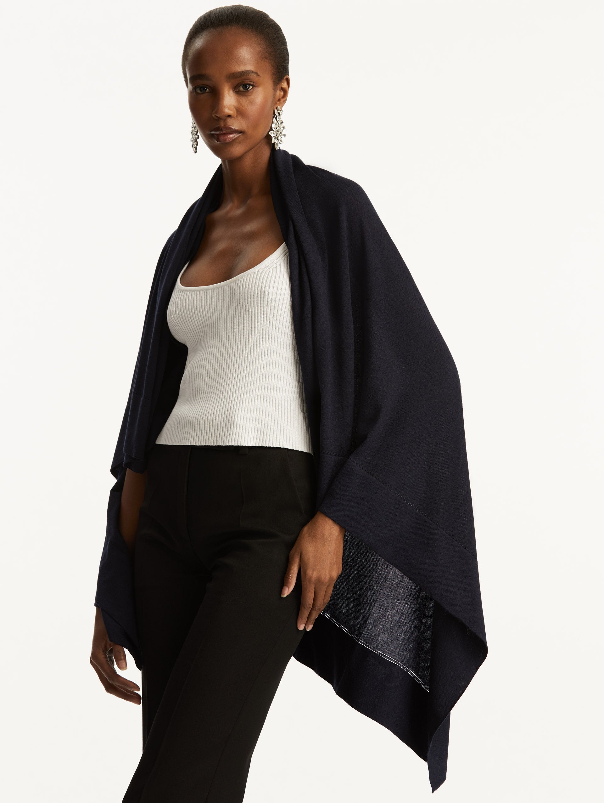 WOOL-BLEND SHAWL - 2
