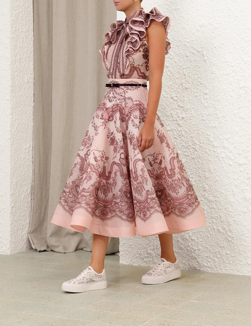 CRUSH FRILLED FITTED BLOUSE 3