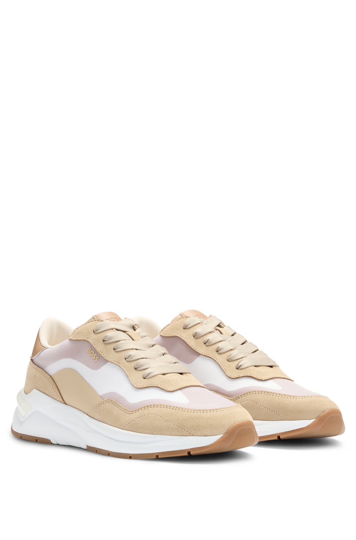 RUNNING-INSPIRED TRAINERS WITH SUEDE AND MESH - 2
