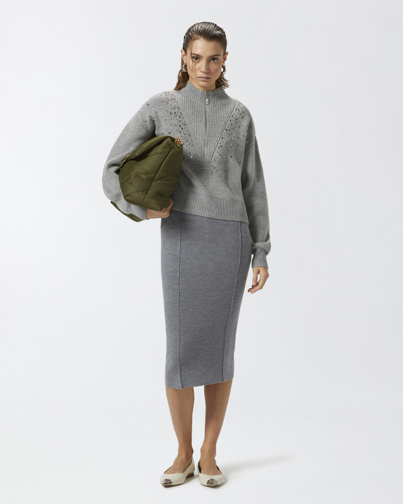 PINKO WOOL-KNIT PENCIL SKIRT outlook