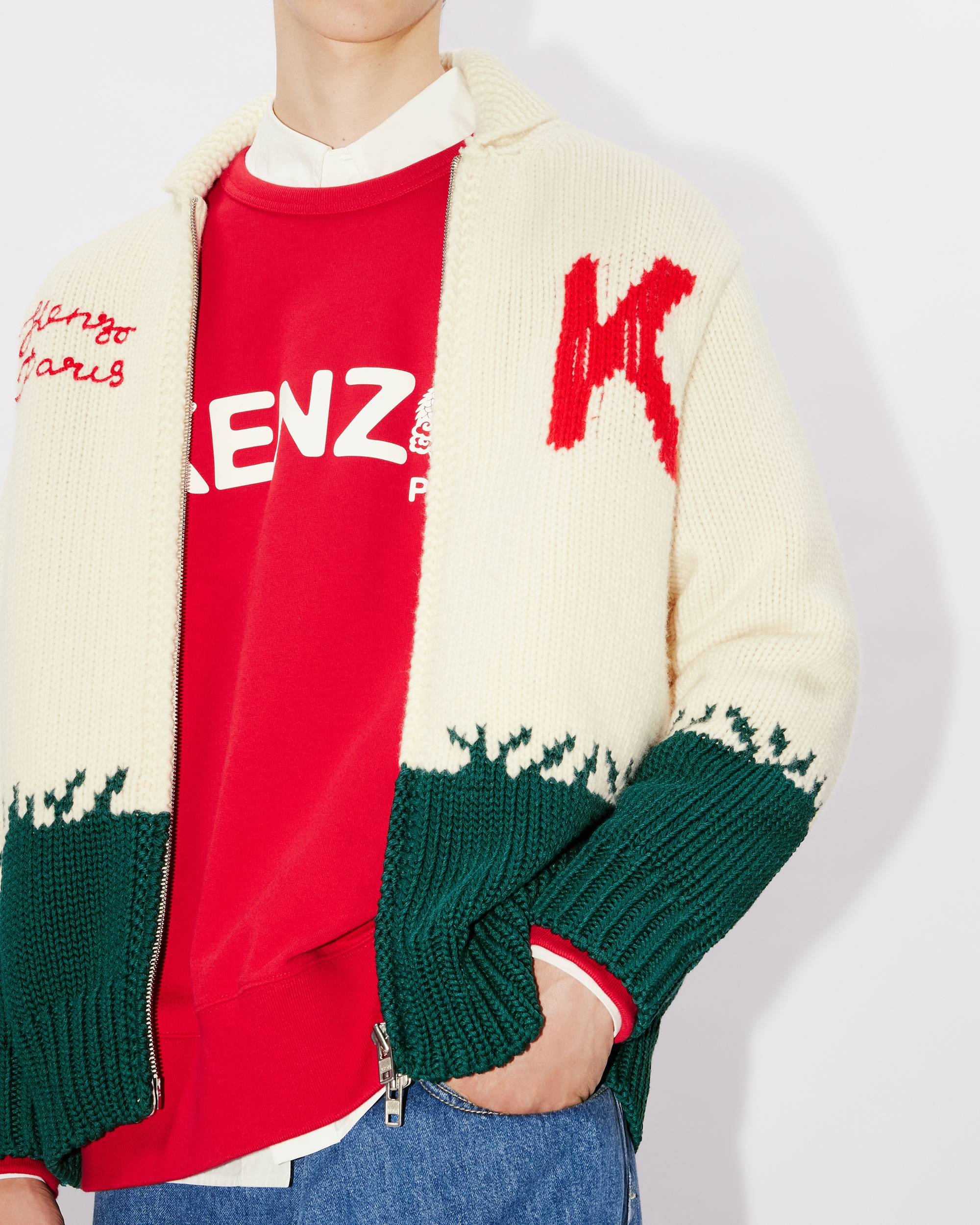 KENZO 'Year of the Dragon' zip-up genderless cardigan