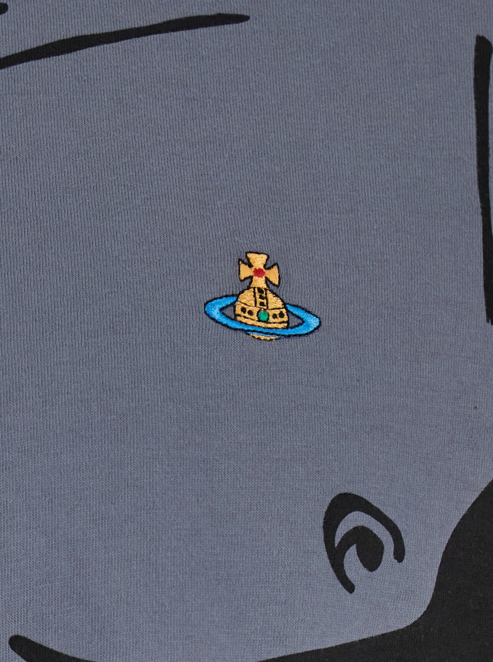 Vivienne Westwood Men 'Men's Bust' Black And Grey T-Shirt With Logo Embroidery In Cotton Man - 3