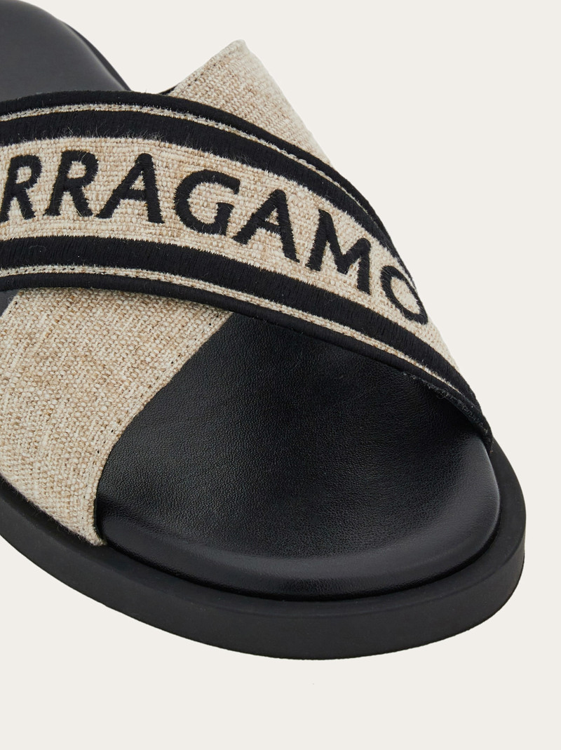 Sandal with crossover straps 6