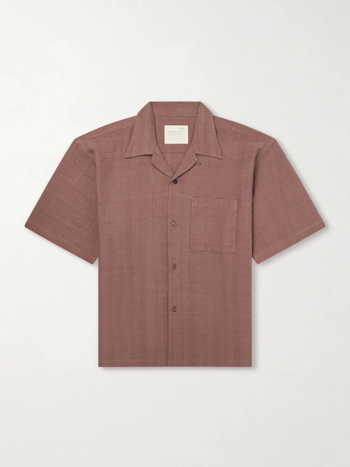 Rohit Convertible-Collar Cotton-Jacquard Shirt - 1