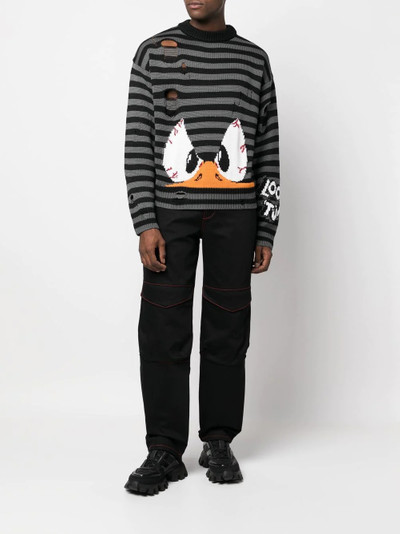 GCDS intarsia-knit striped jumper outlook