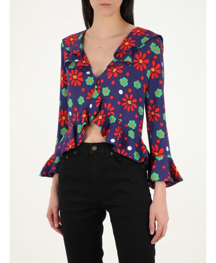 Ruffled multicolor blouse - 4