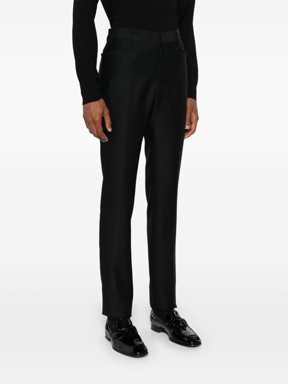 wool-blend tailored trousers - 3