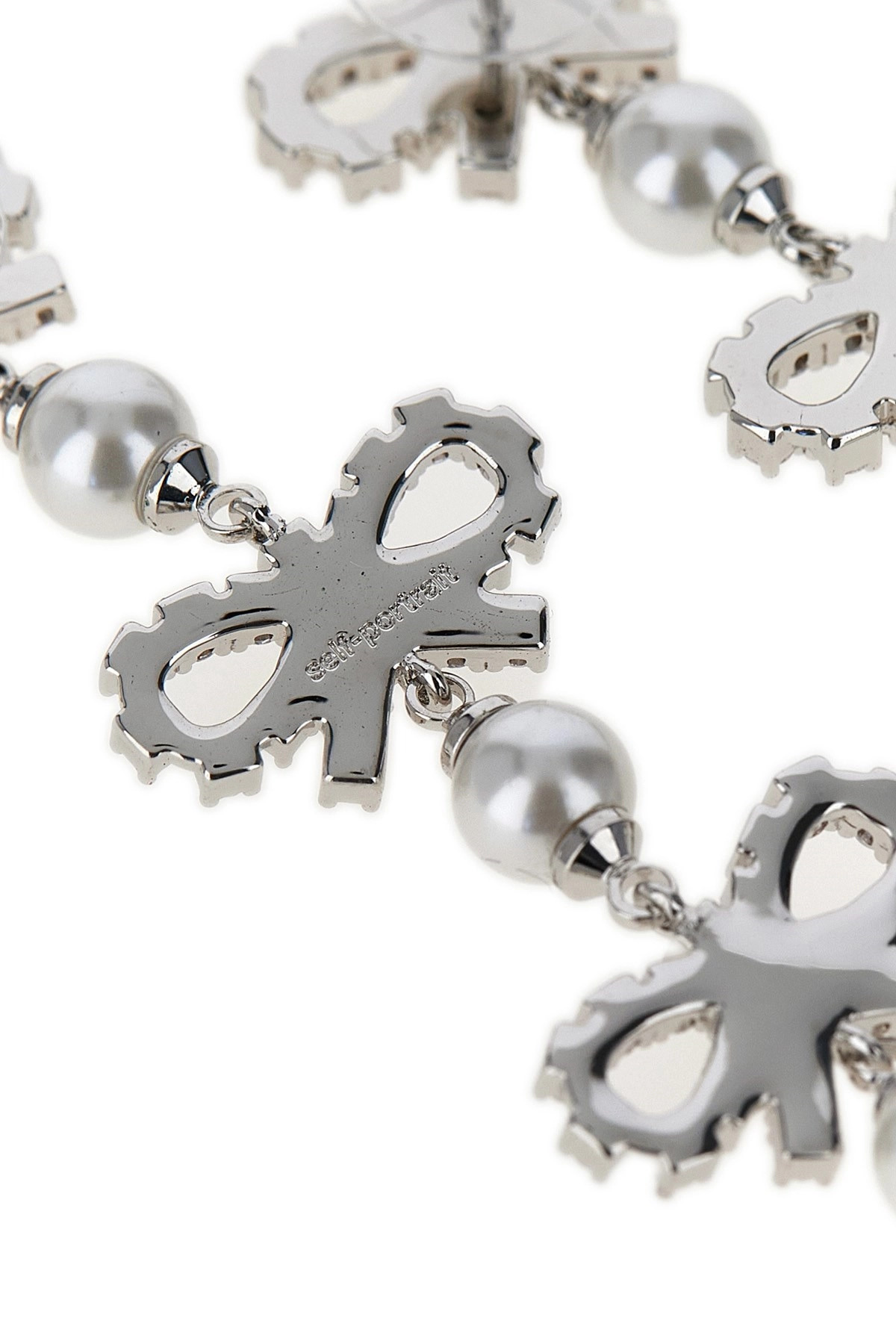 'Micro Bow Pearl Tiered' earrings - 2