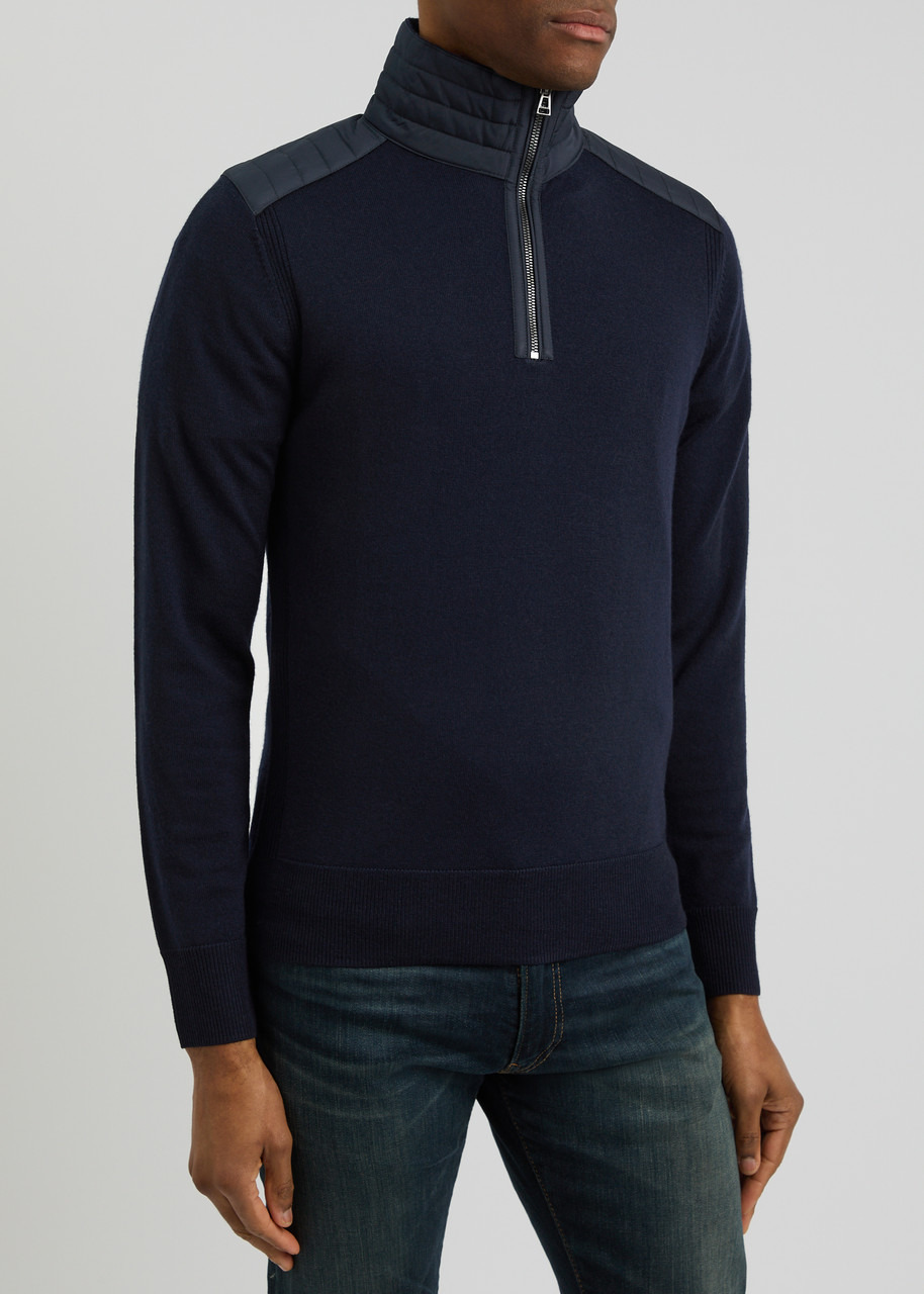Belstaff Kilmington Half-zip Panelled Wool Jumper - 5