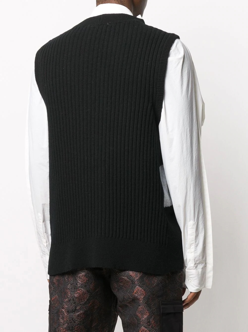 rib-knit jumper vest - 4