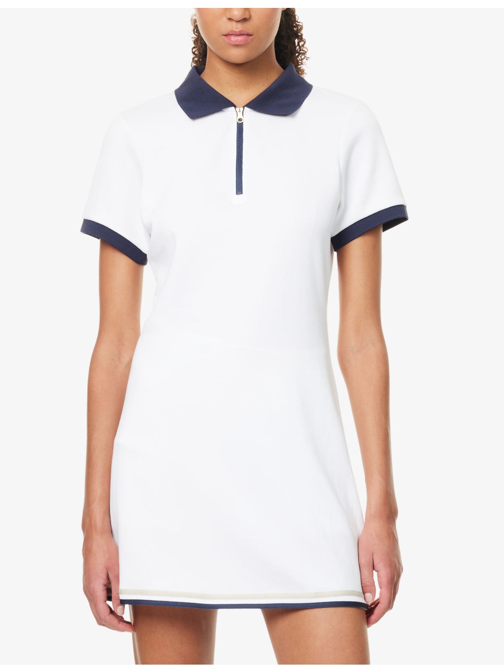 Valentina Court Short-Sleeve Cotton-Blend Mini Dress - 3