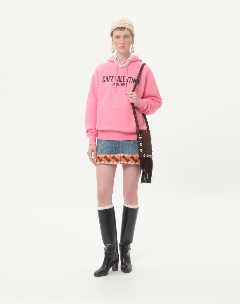 VALENTINO GARAVANI NELLCÔTE SMALL SHOULDER BAG IN SUEDE WITH FRINGES 2