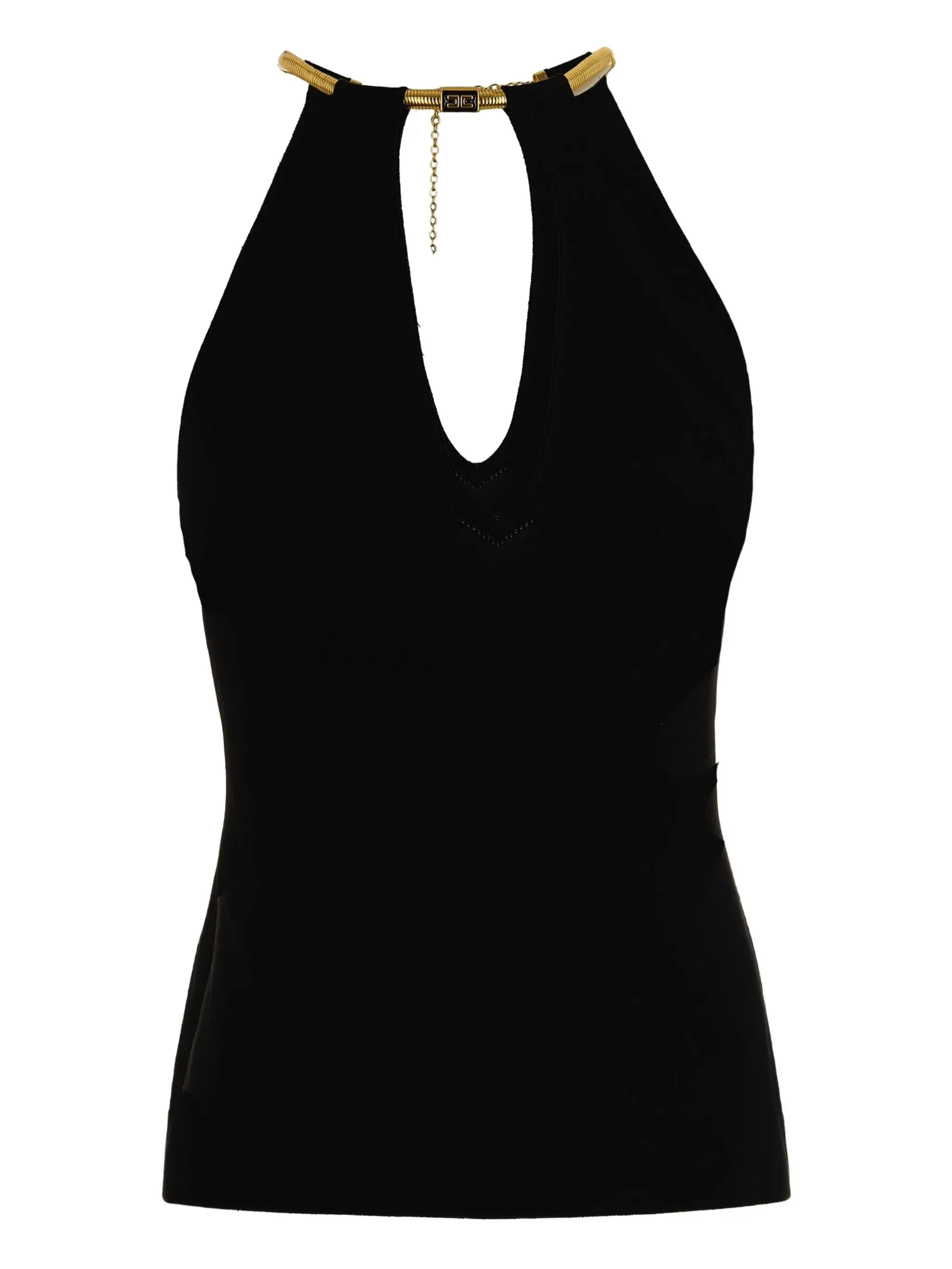 Elisabetta Franchi Chain-detail Halterneck Top - 1