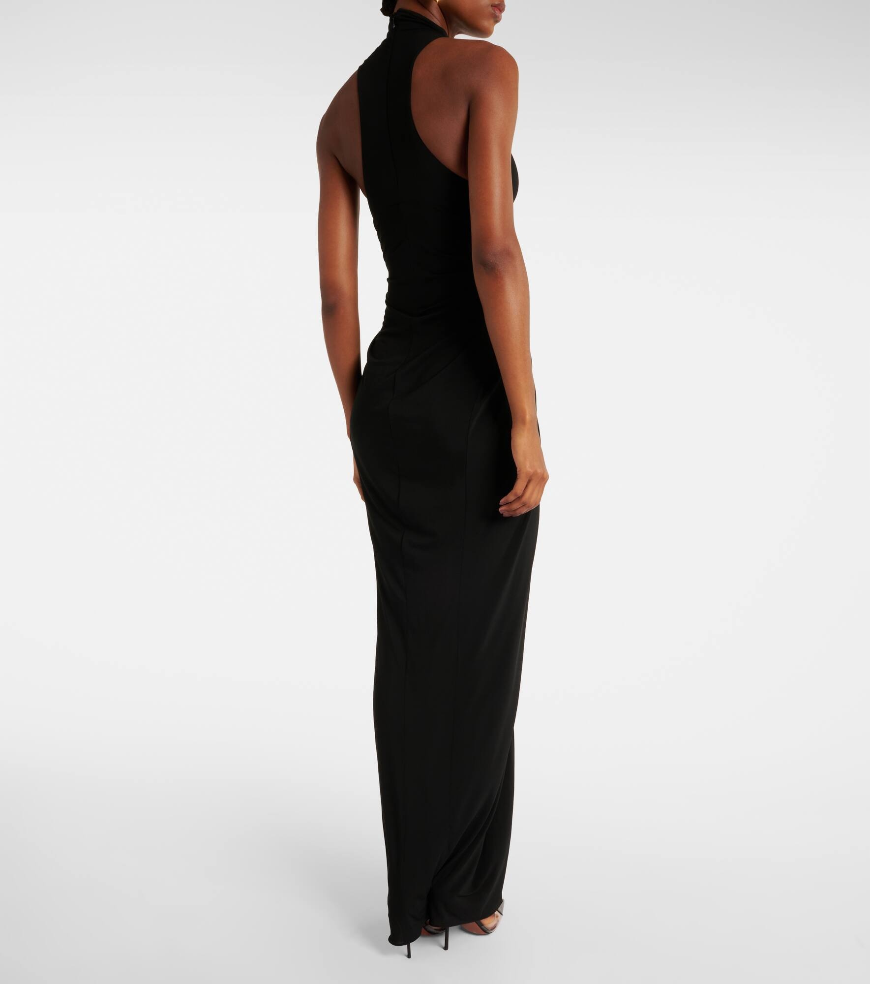Halterneck draped gown - 3