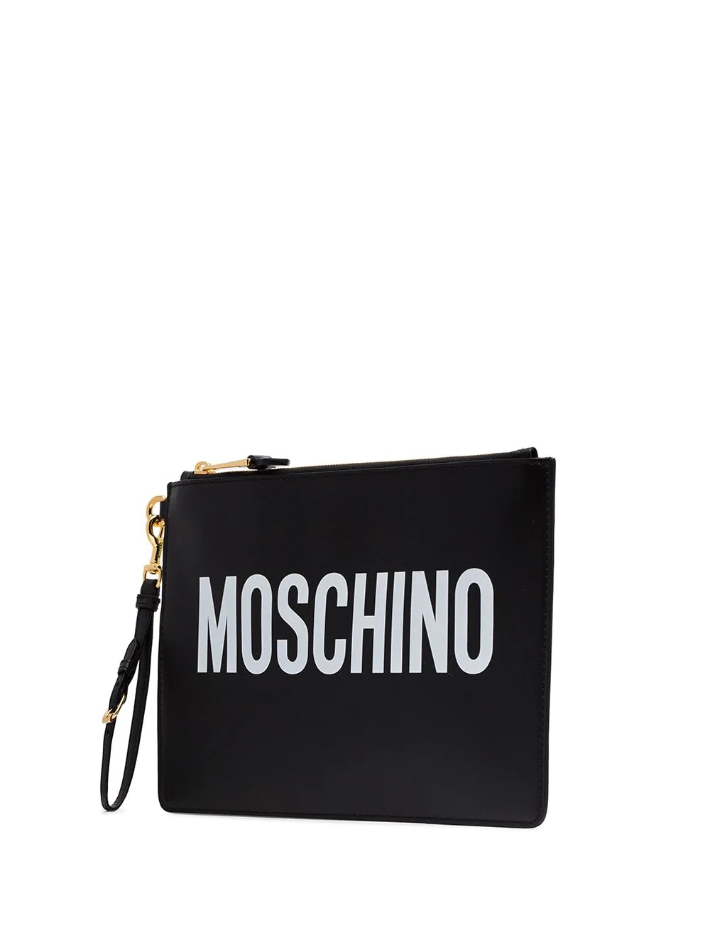 logo printed clutch bag - 4